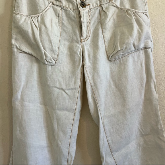 Y2K Miss Me Linen Low Rise Capri - Picture 6 of 16